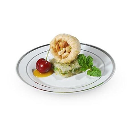 Fineline Settings Fineline Settings 506-WH White Roud Dessert Plate 506-WH